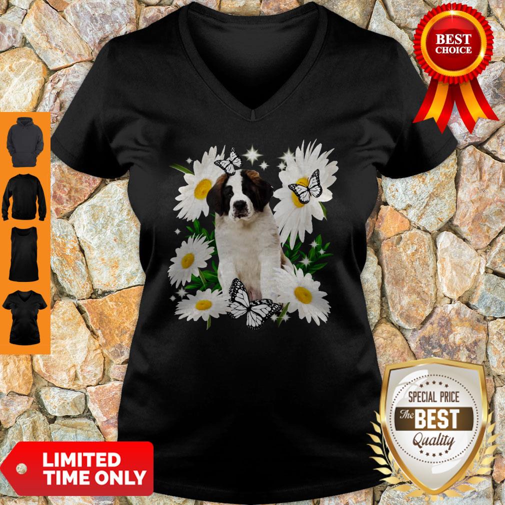 Official St Bernard Daisy Flower Classic Shirt - Image 3
