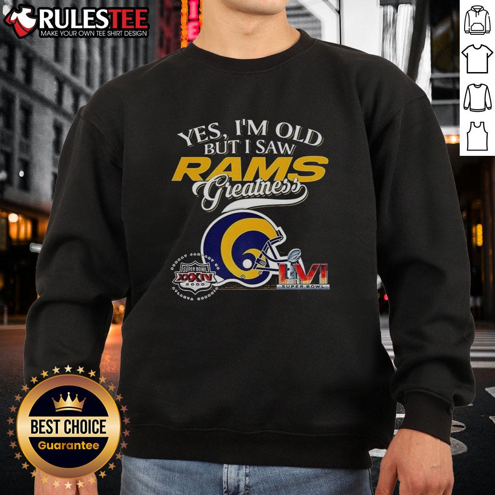Awesome Yes I'm Old But I Saw Los Angeles Rams Greatness Super Bowl Helmet Skyline T-Shirt - Image 5