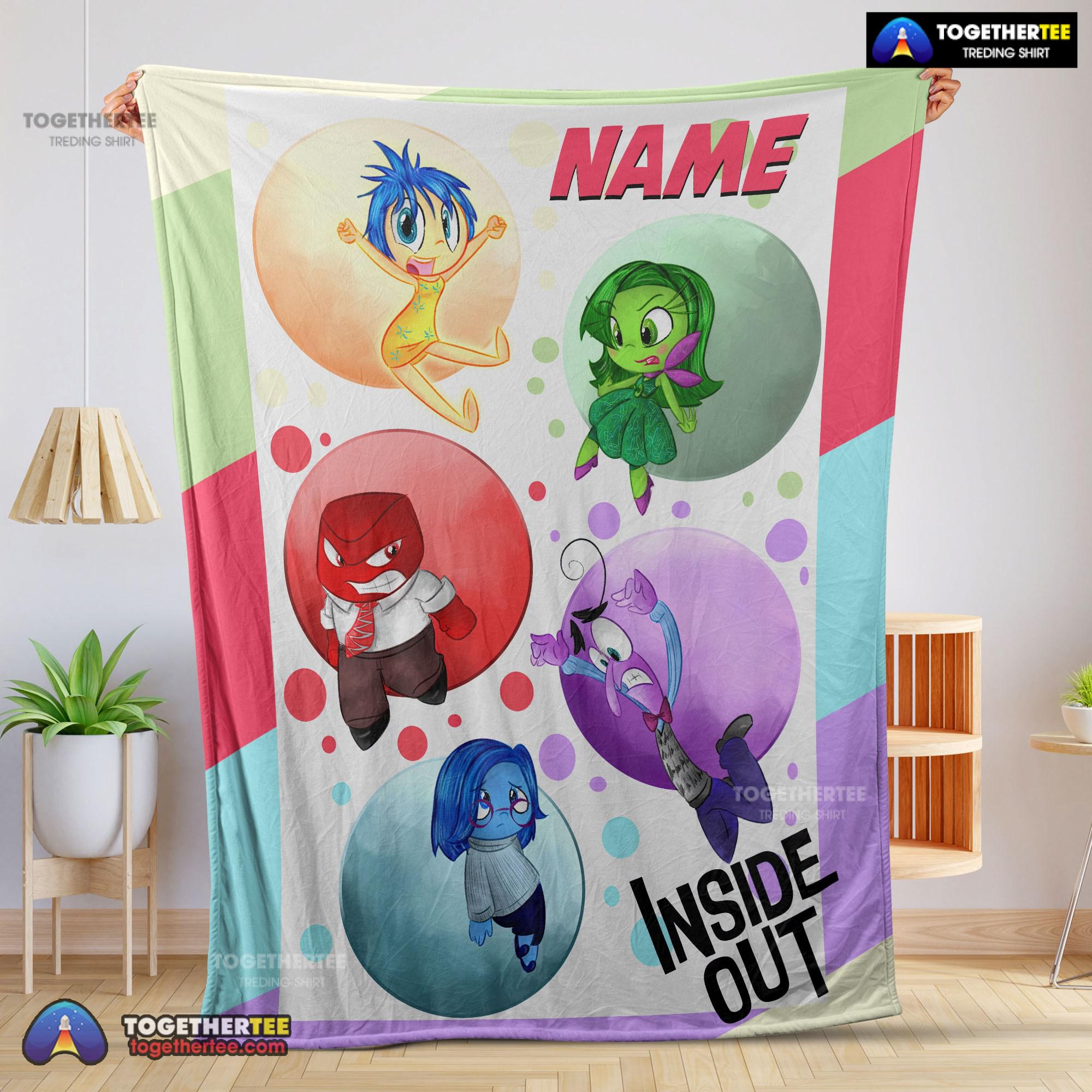 Official Disney Cartoon Inside Out Blanket Fleece Customized Blanket