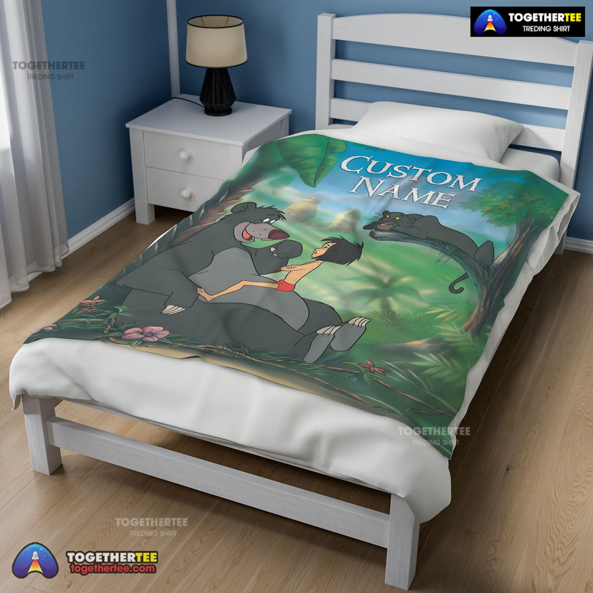 Official Disney Cartoon JungleBook Tapestry Blanket Fleece Customized Blanket - Image 2