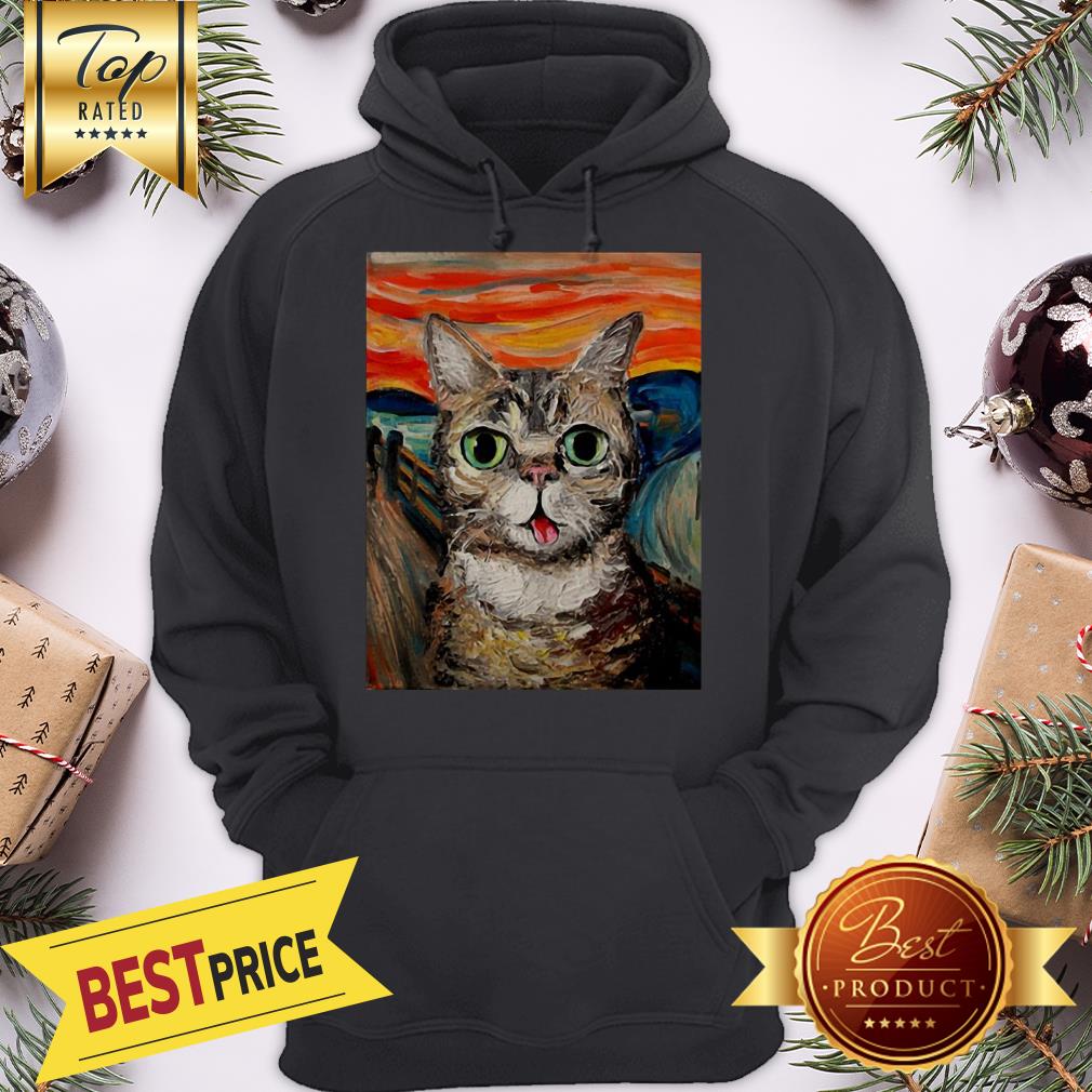 Official Lil Bub The Scream Vincent Van Gogh Shirt - Image 5