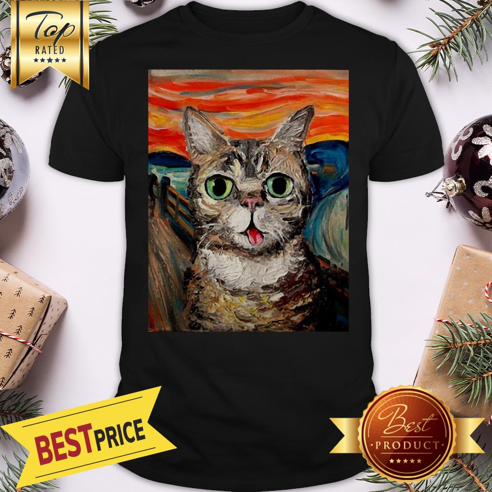Official Lil Bub The Scream Vincent Van Gogh Shirt