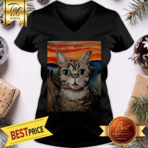 Alternative view of Official Lil Bub The Scream Vincent Van Gogh Shirt