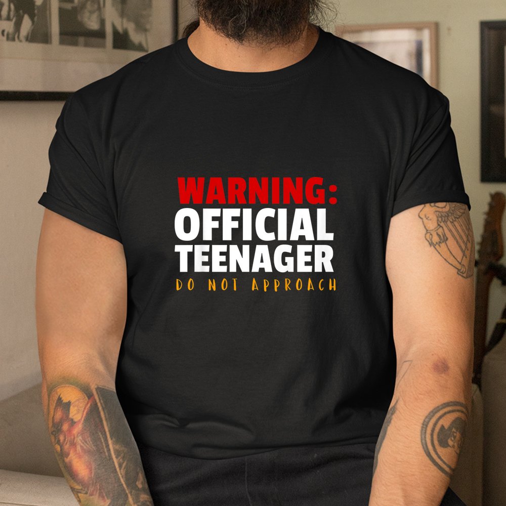 Official Teenager 13 Year Old Funny 13th Birthday Shirt - Image 3