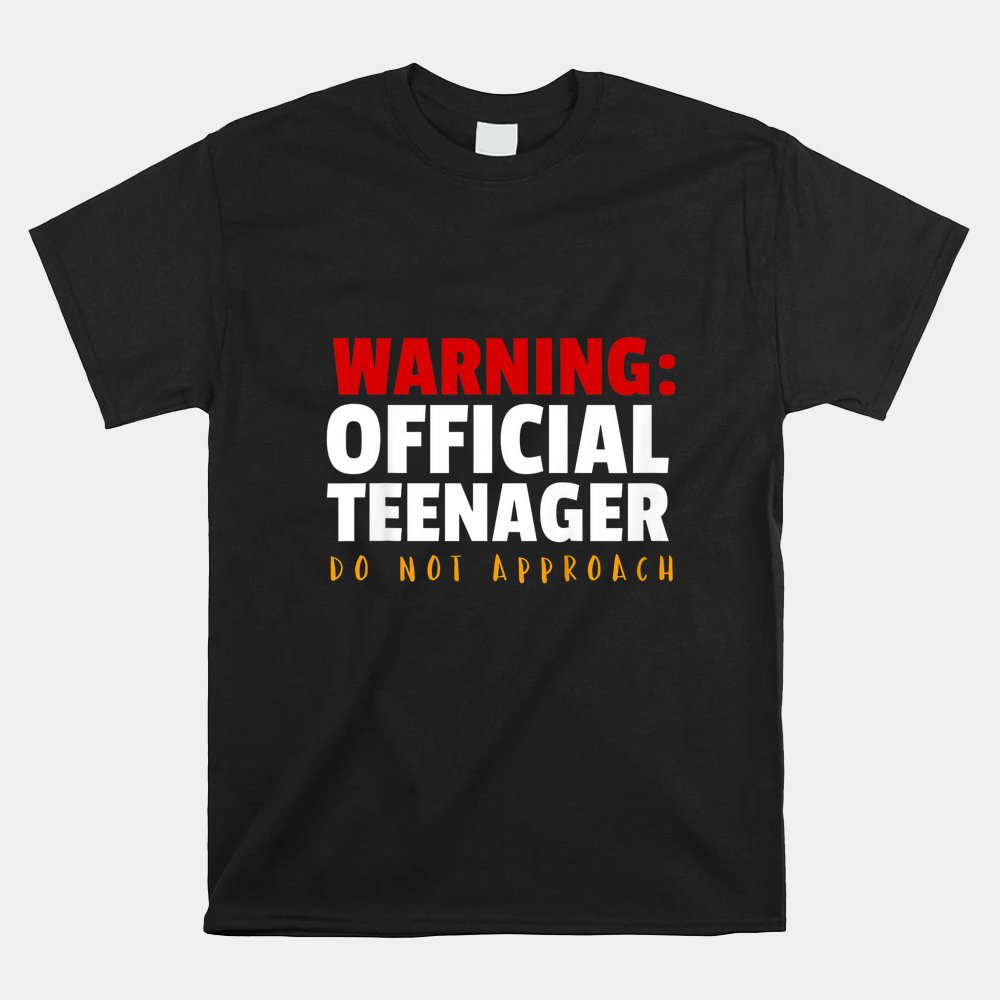 Official Teenager 13 Year Old Funny 13th Birthday Shirt - Image 4