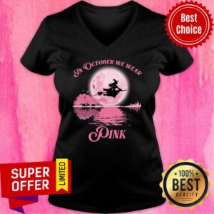 Alternative view of Witch In October We Wear Pink Halloween Shirt