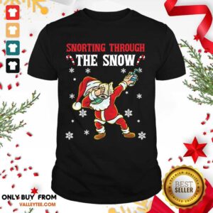 Pro Snorting Through The Snow Dabbing Santa Claus Face Mask Toilet Paper Hand Sanitizer Christmas Shirt