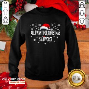 Alternative view of Super Nice All I Want For Christmas Is A Divorce Shirt