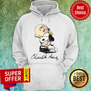 Alternative view of The Peanuts Snoopy Hug Charlie Brown And Woodstock Signature Shirt