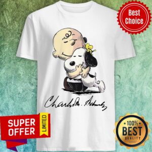The Peanuts Snoopy Hug Charlie Brown And Woodstock Signature Shirt
