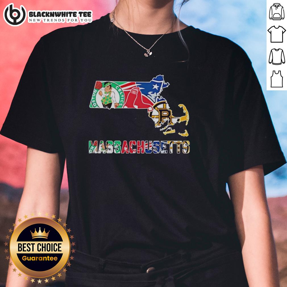 Good Massachusetts Sports Teams Graphic Transfer State T-Shirt - Image 3