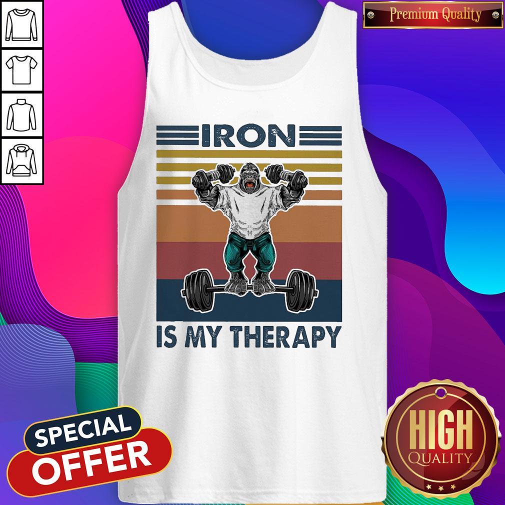 Bigfoot Iron Is My Therapy Vintage Shirt - Image 5