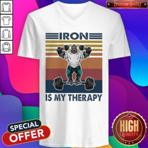 Alternative view of Bigfoot Iron Is My Therapy Vintage Shirt