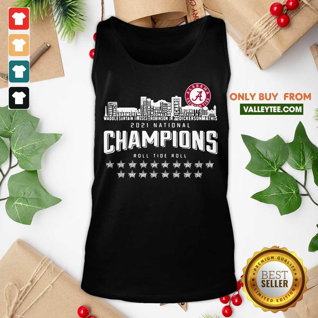 Cute Alabama Crimson Tide 2021 National Champions Roll Tide Roll 1925 2021 Shirt - Image 4