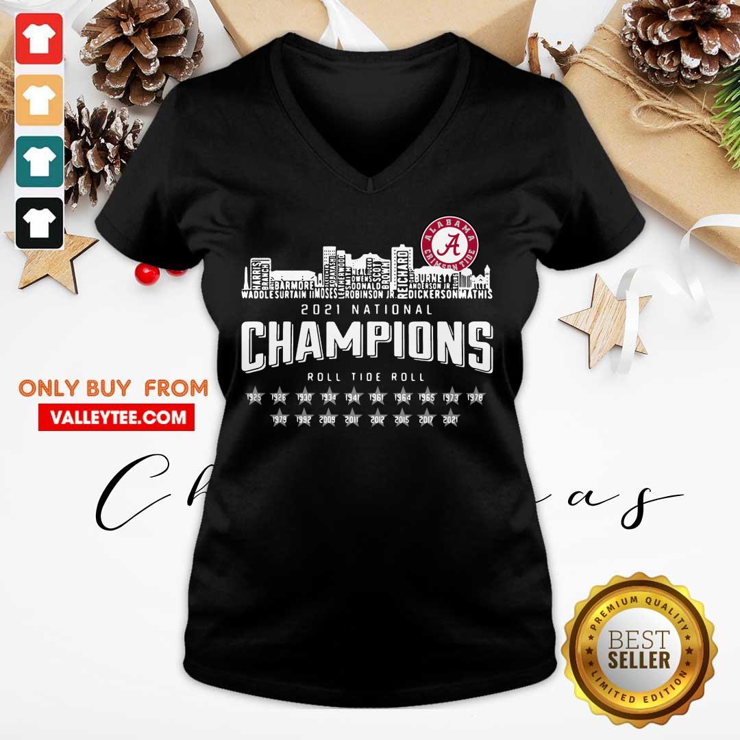 Cute Alabama Crimson Tide 2021 National Champions Roll Tide Roll 1925 2021 Shirt - Image 3