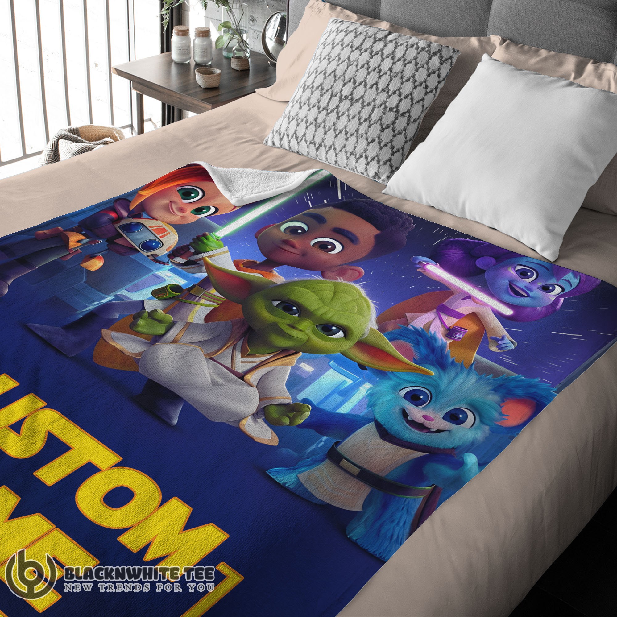 Cartoon Star Wars Young Jedi Adventures Blanket Fleece Customized Premium Blanket - Image 3