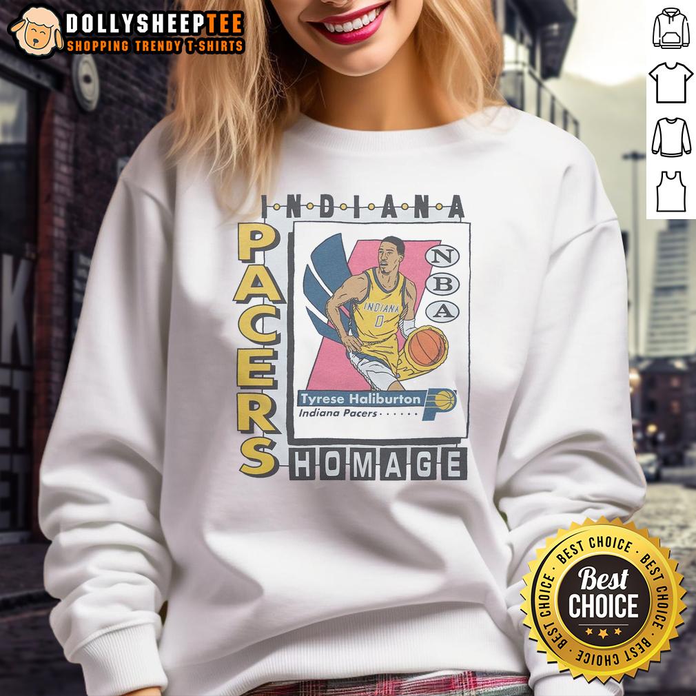 Nice Indiana Pacers Trading Card Tyrese Haliburton T-Shirt - Image 4