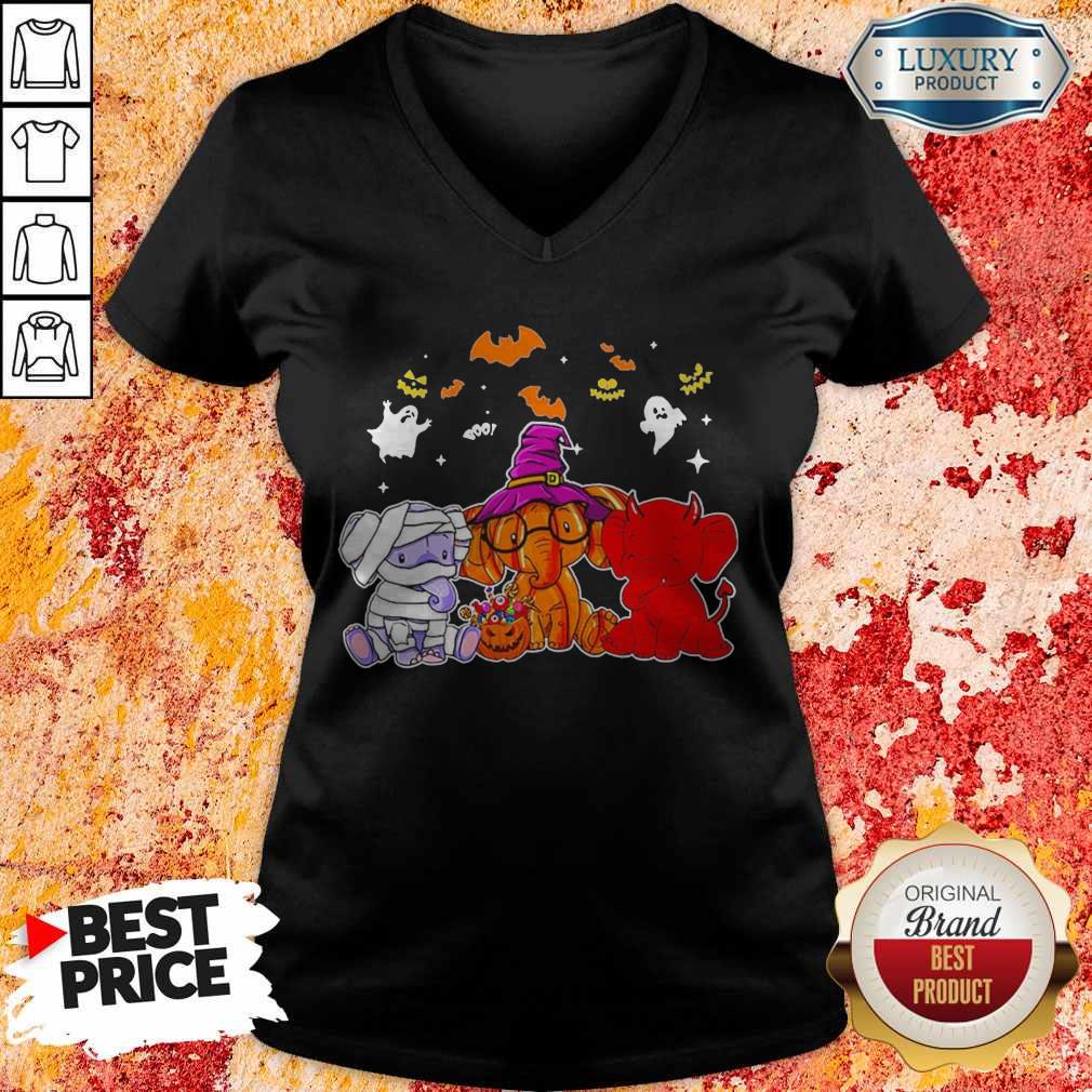 Awesome Elephant Ghost Halloween Shirt - Image 2