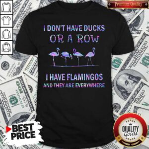 I Don'T Have Ducks Or A Row I Have Flamingos And They Are Everywhere Shirt