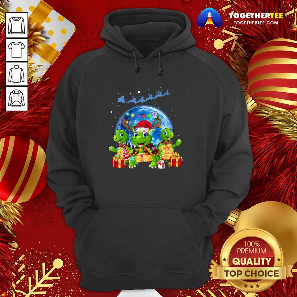 Beautiful Three Turtle Santa Reindeer Merry Christmas Shirt - Image 5