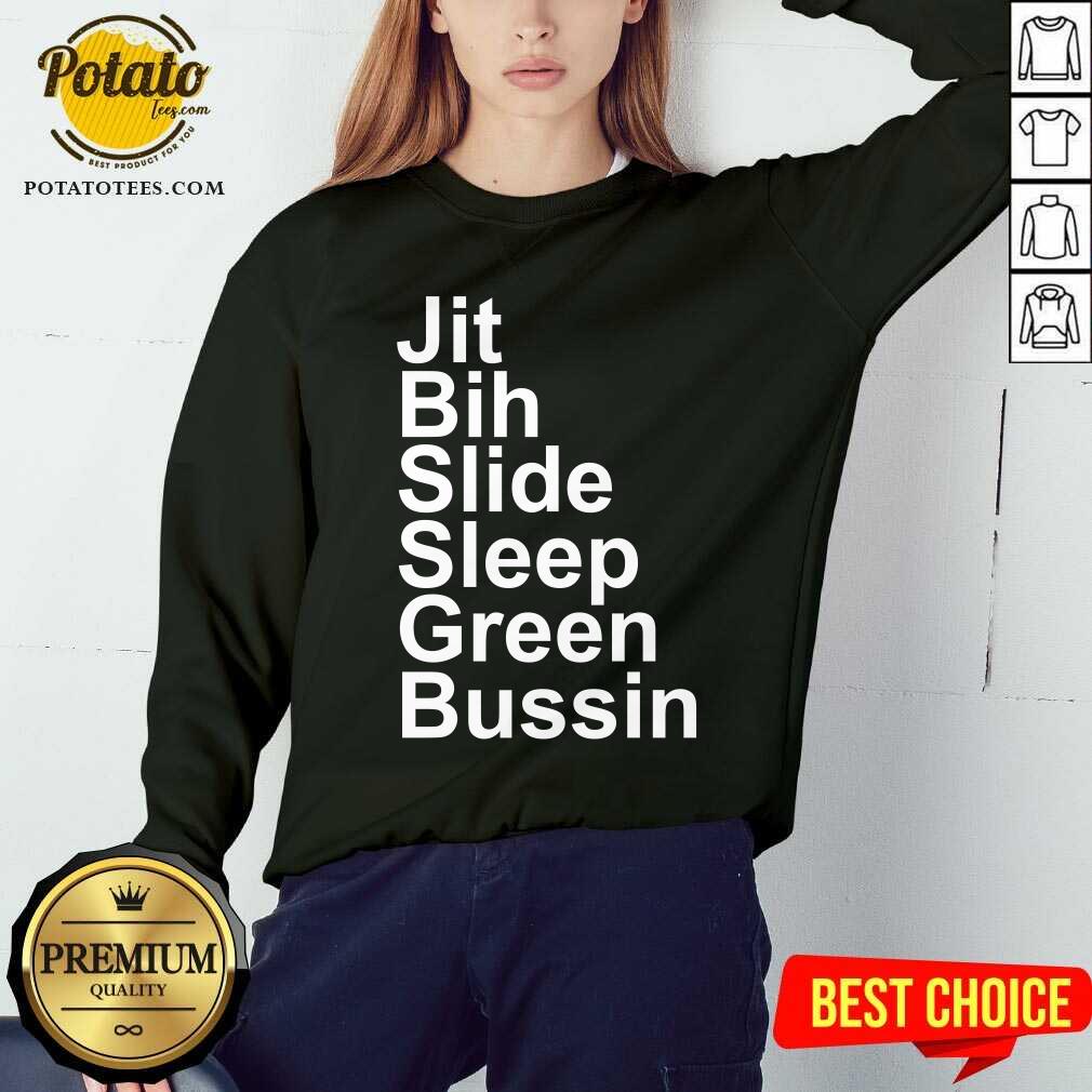Jit Bih Slide Sleep Green Bussin Shirt - Image 4