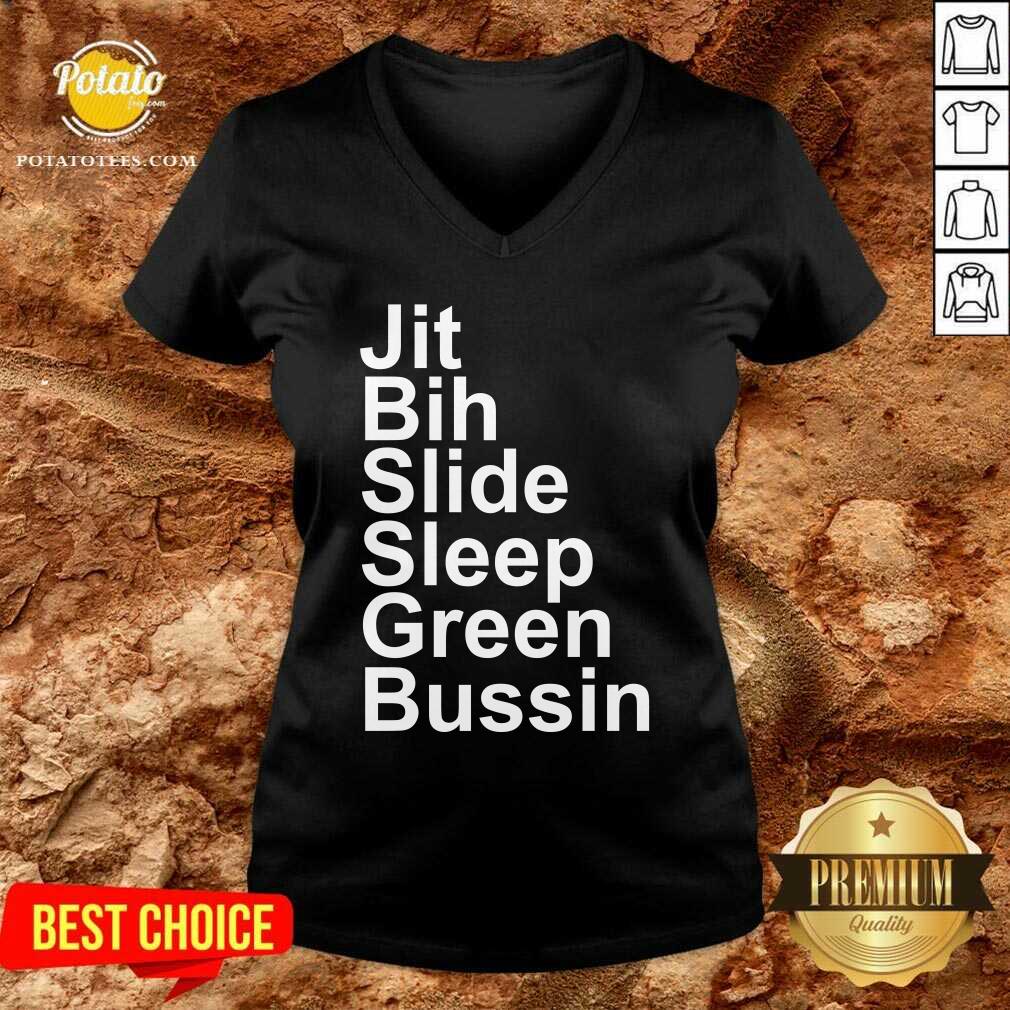 Jit Bih Slide Sleep Green Bussin Shirt - Image 3