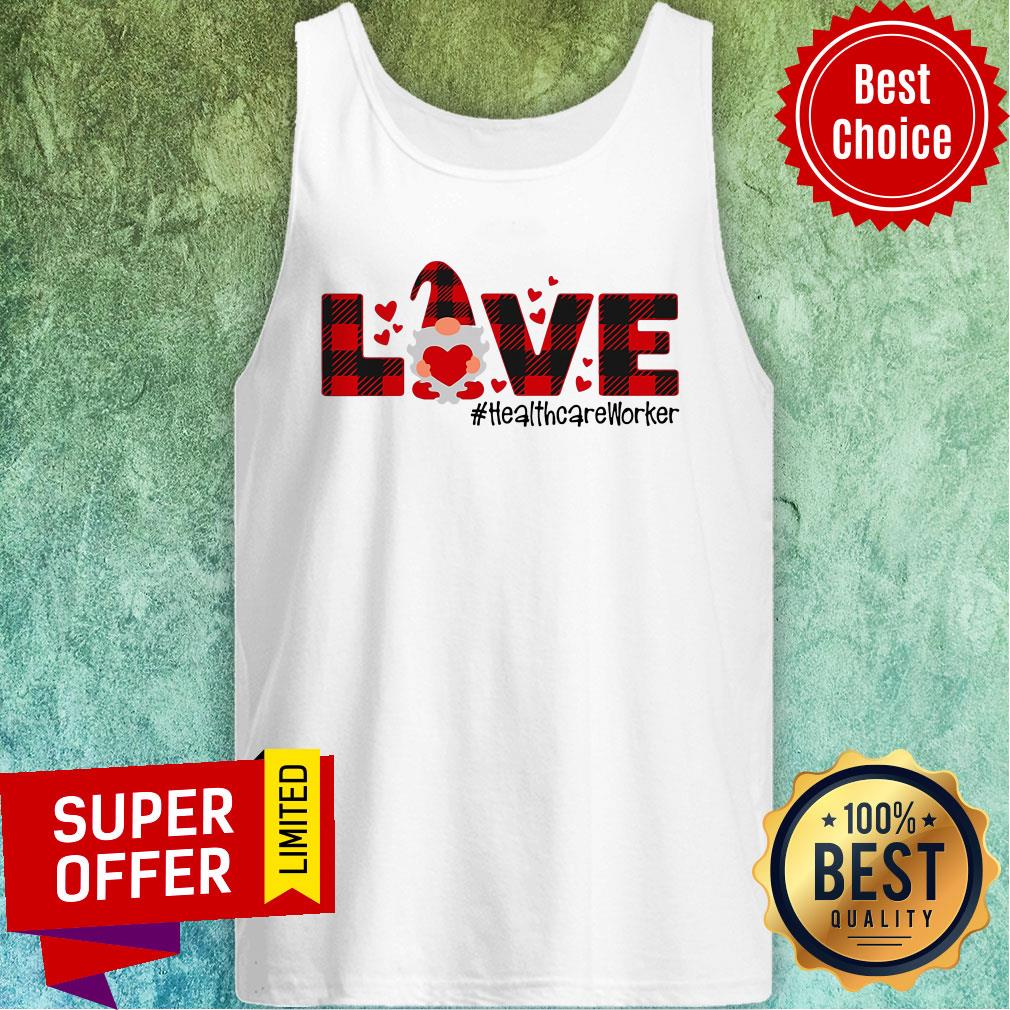 Premium Gnome Love Valentine Healthcare Worker Shirt - Image 3