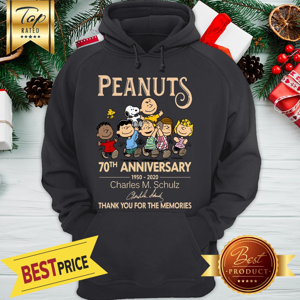 Peanuts 70th Anniversary 1950-2020 Charles M. Schulz Thank You For The Memories Signatures Shirt - Image 5