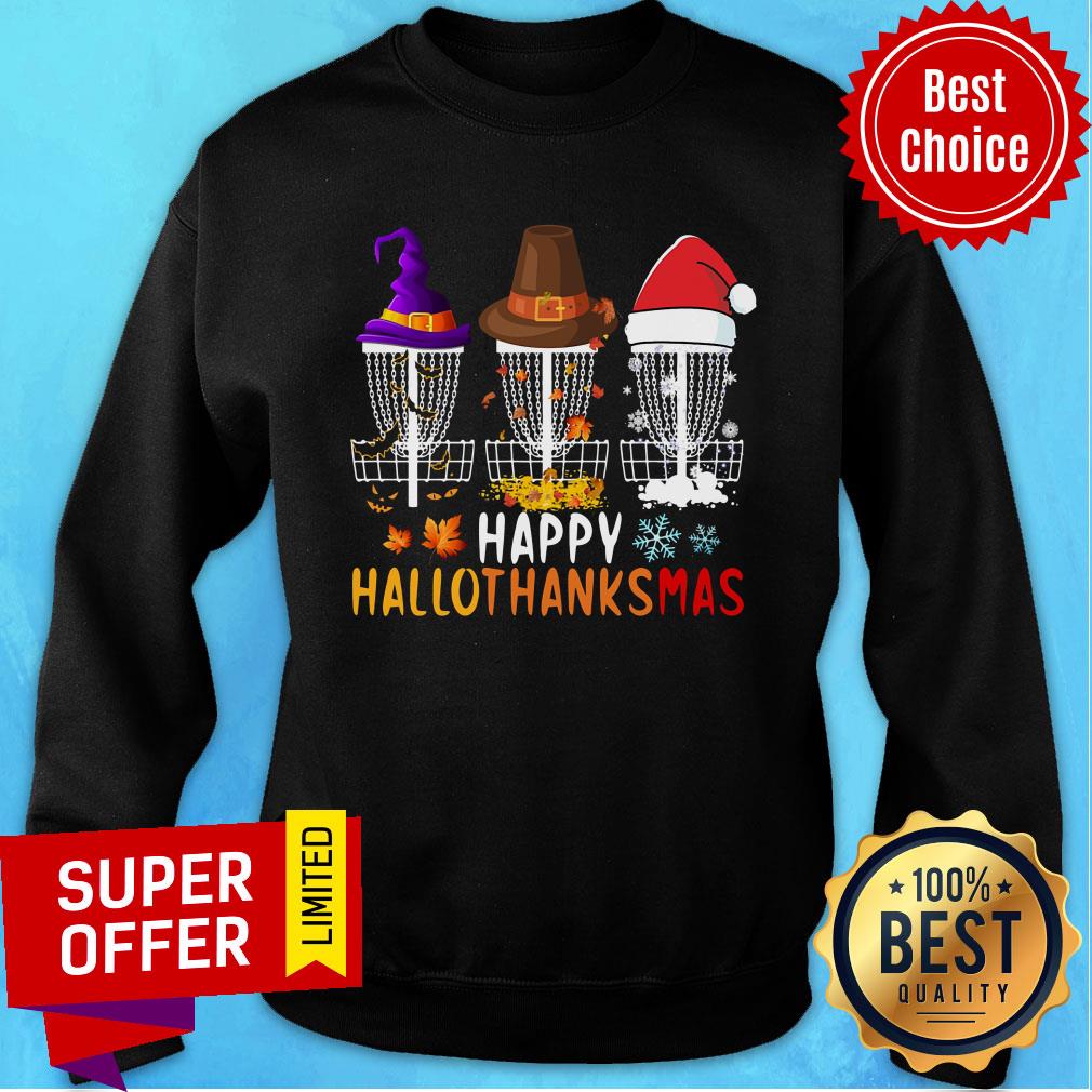 Happy Hallothanksmas Disc Golf Halloween Shirt - Image 5