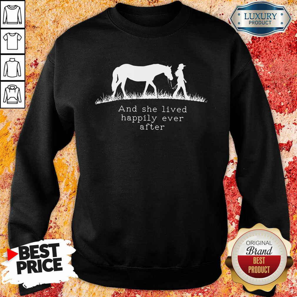 She Lived Happily Ever After Horse Shirt - Image 4