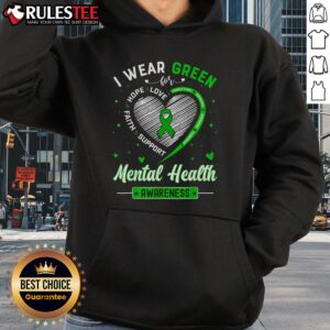 Alternative view of Cute Heart I Wear Green For Mental Health Awareness Month T-Shirt