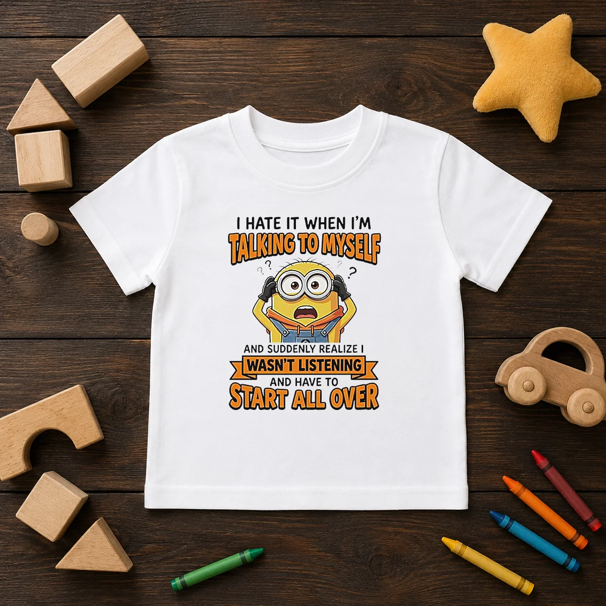 Awesome Minion Despicable Me I Hate It When I Am Talking To Myself And Suddenly Realize I Wasn'T Listening Shirt - Image 8