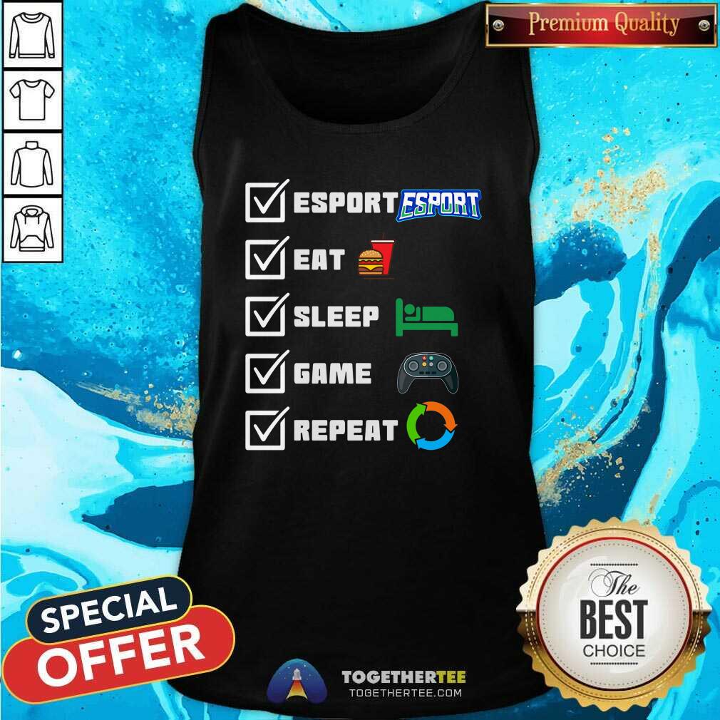 Perfect Esport Eat Sleep Game Repeat Shirt - Image 3