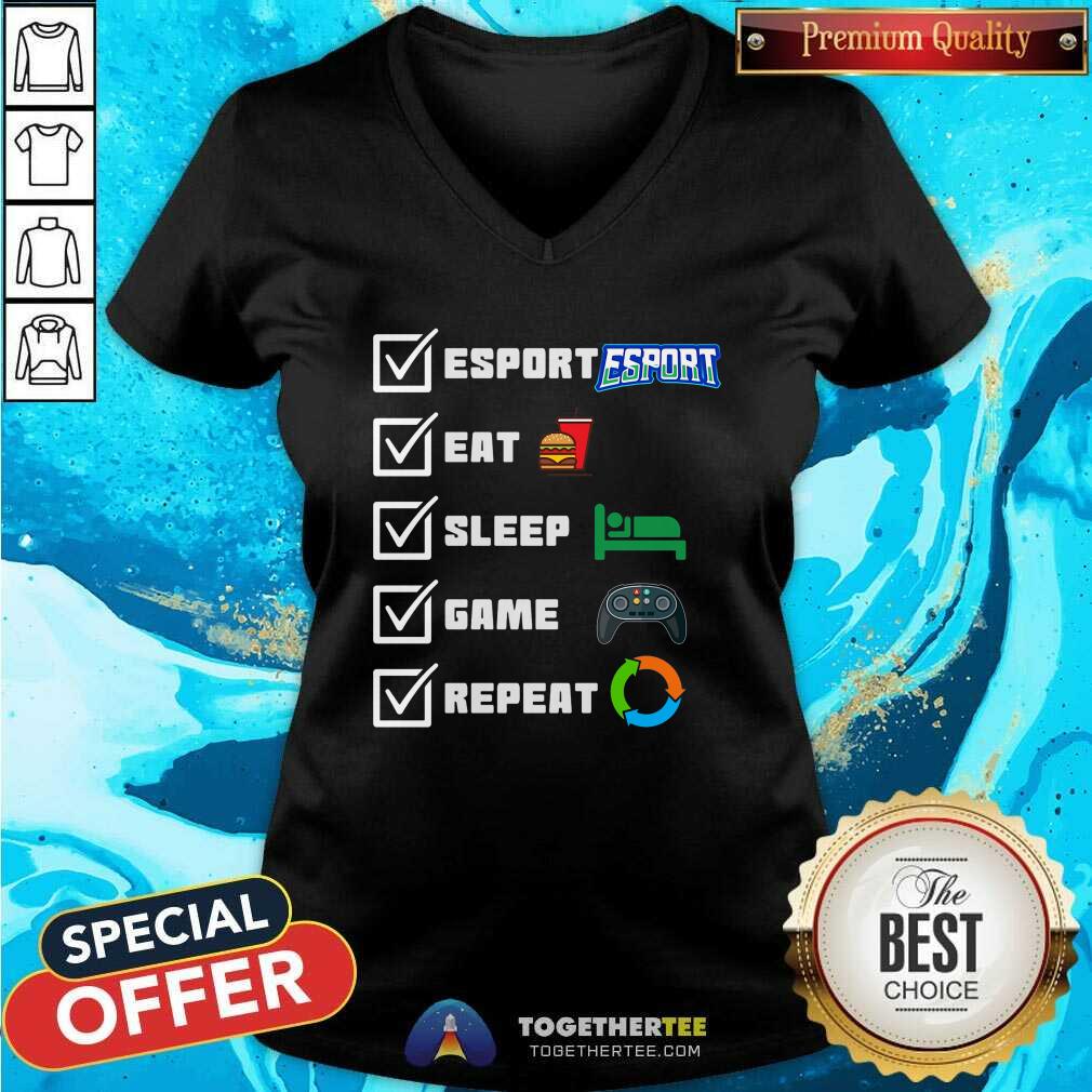 Perfect Esport Eat Sleep Game Repeat Shirt - Image 2