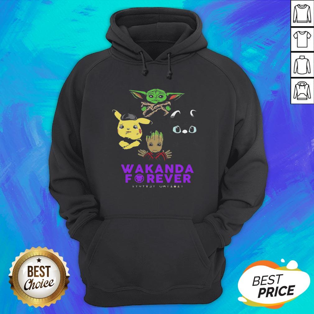 Baby Pikachu Baby Yoda Baby Night Fury Baby Groot Wakanda Forever Shirt - Image 3