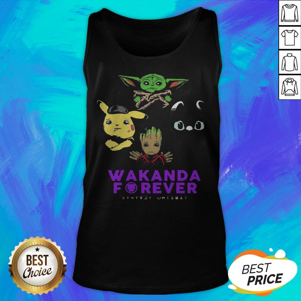 Baby Pikachu Baby Yoda Baby Night Fury Baby Groot Wakanda Forever Shirt - Image 5
