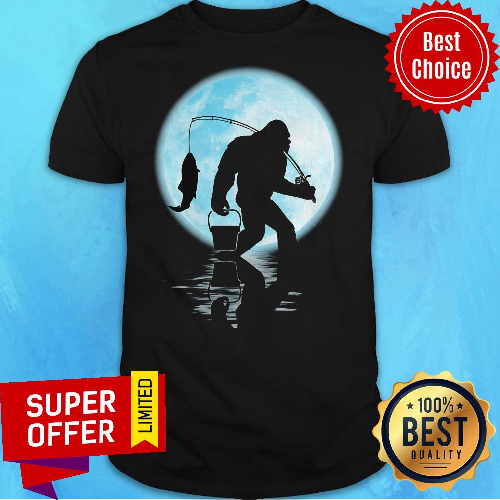 Funny Bigfoot Go Fishing Shirt