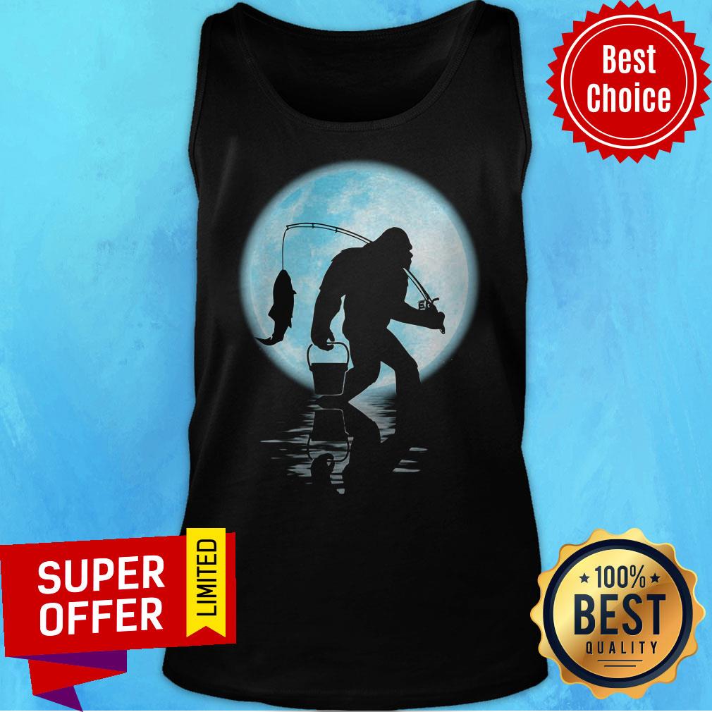 Funny Bigfoot Go Fishing Shirt - Image 5