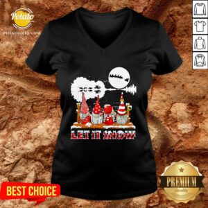 Alternative view of Happy Gnomies Let Is Snow Christmas Shirt