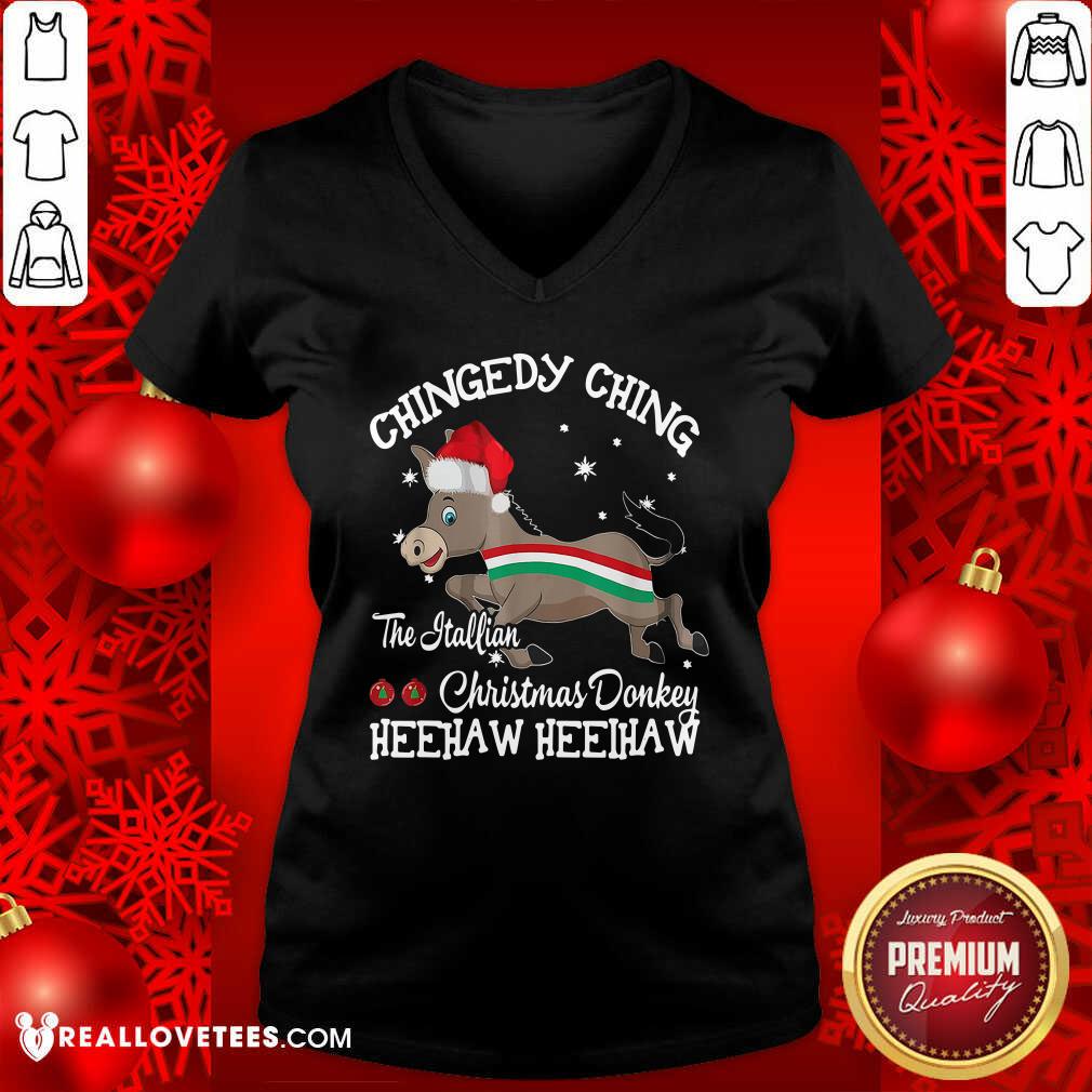 Good Chingedy Ching Dominick The Christmas Donkey Hee Haw Shirt - Image 5