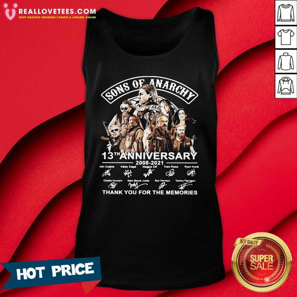 Pro Sons Of Anarchy 13th Anniversary Thank You For The Memories Signature Shirt - Image 2