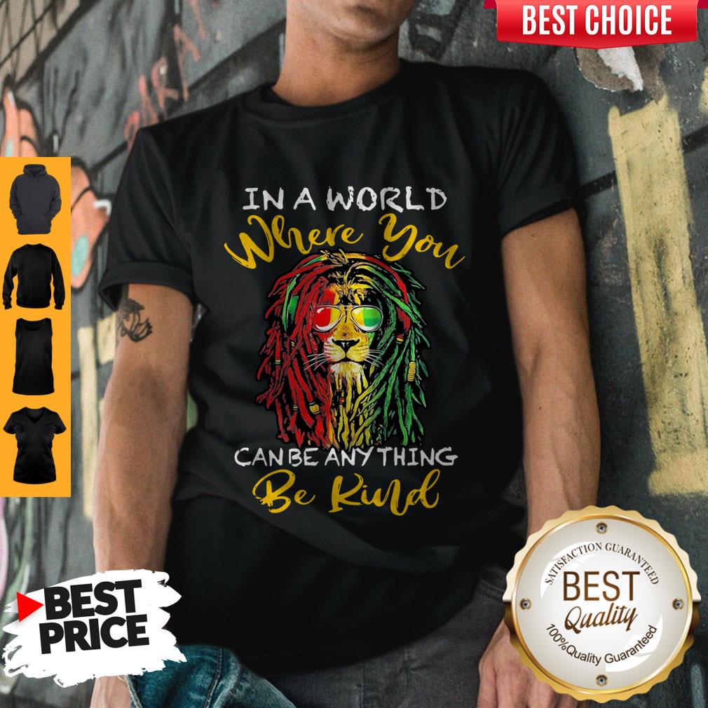 Top Lion Glasses In A World Where You Can Be Anything Be Kind T-Shirt