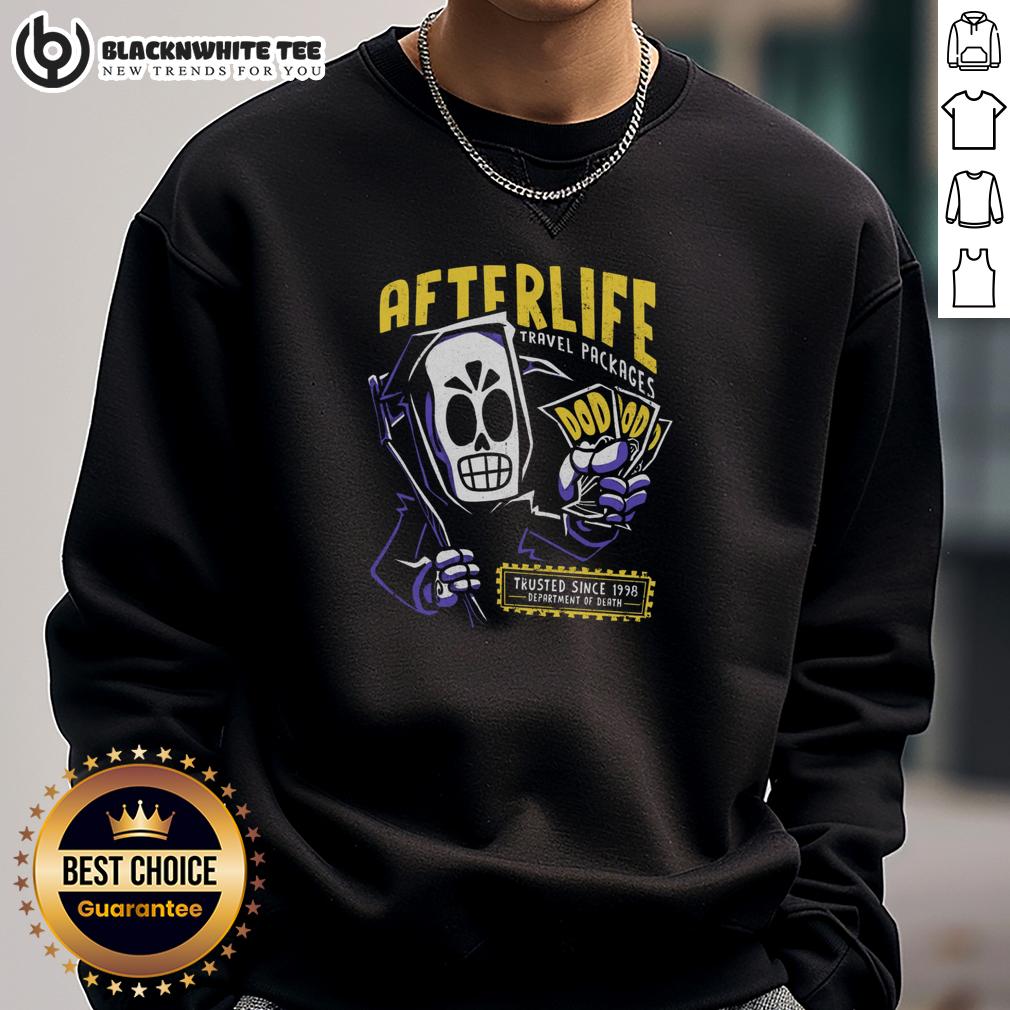 Original Afterlife Travel Packages Tickets Trusted Since 1998 T-Shirt - Image 5