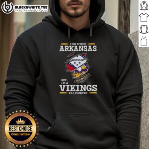 Alternative view of Pretty Premium I May Live In Arkansas But I'm A Minnesota Vikings Fan Forever T-Shirt