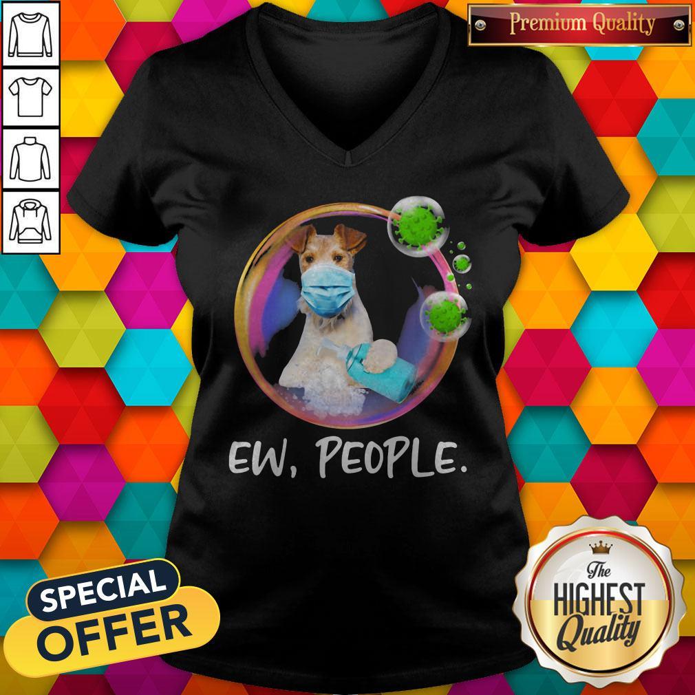 Premium Wire Fox Terrier Safety Bubble Face Mask Ew People Shirt - Image 4