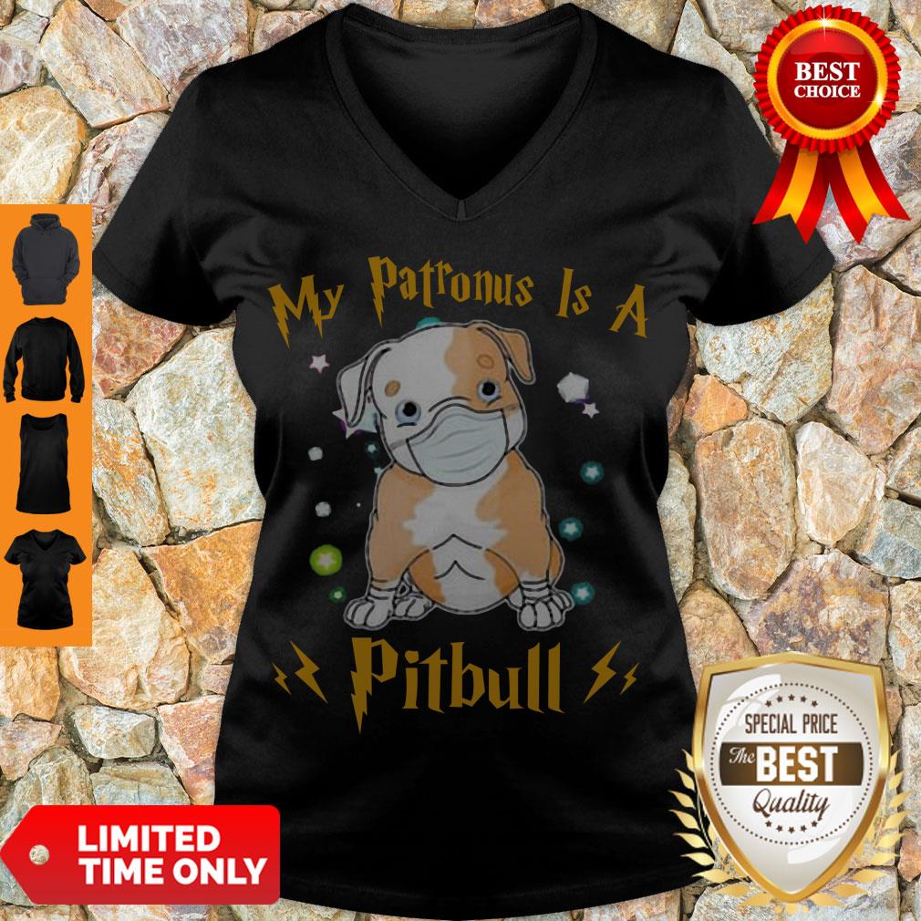 Cute My Patronus Is A Pitbull Mask Coronavirus Shirt - Image 5