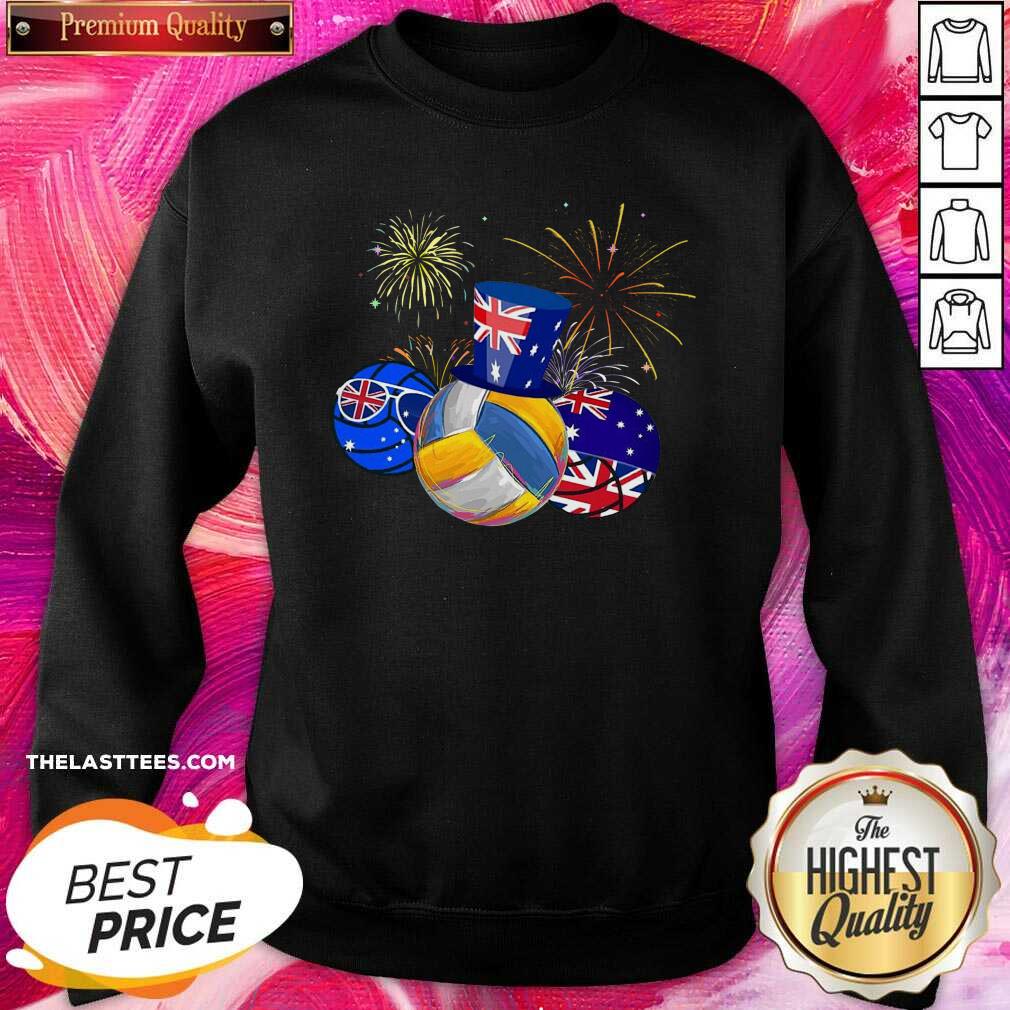 Great Volleyball Australia Flag Happy Day Shirt - Image 4