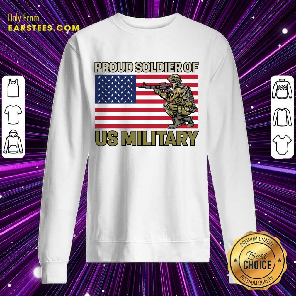 Proud Soldier Of Us Military American Flag Shirt - Image 4