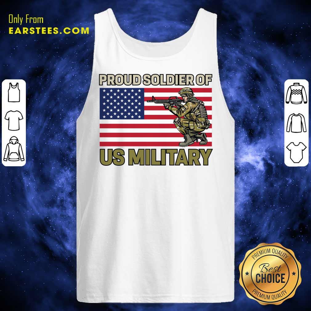 Proud Soldier Of Us Military American Flag Shirt - Image 3