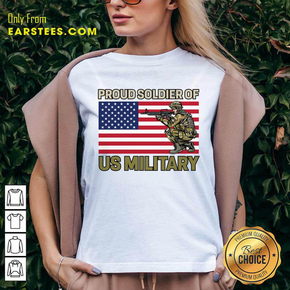 Proud Soldier Of Us Military American Flag Shirt - Image 2